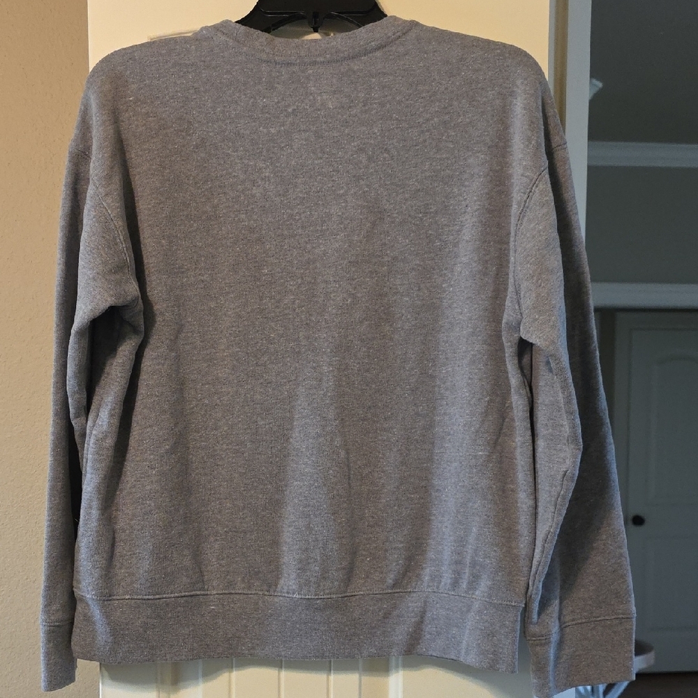 Russell Athletic Gray Sweatshirt with Orange and Red Spooky Design - Picture 6 of 6